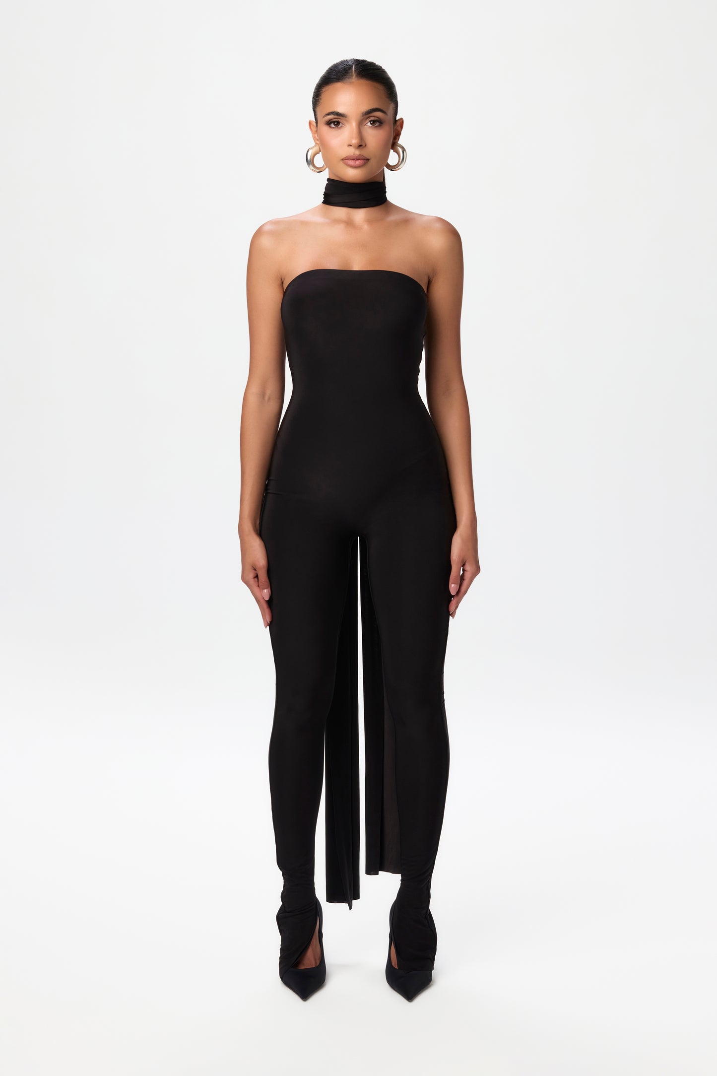 Hourglass Scarf Tube Jumpsuit