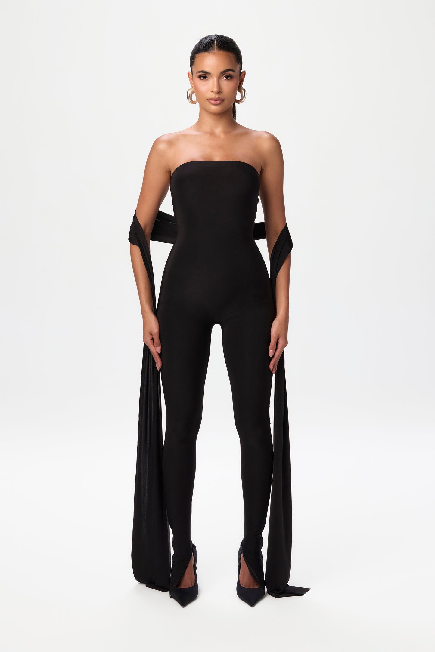 Hourglass Scarf Tube Jumpsuit