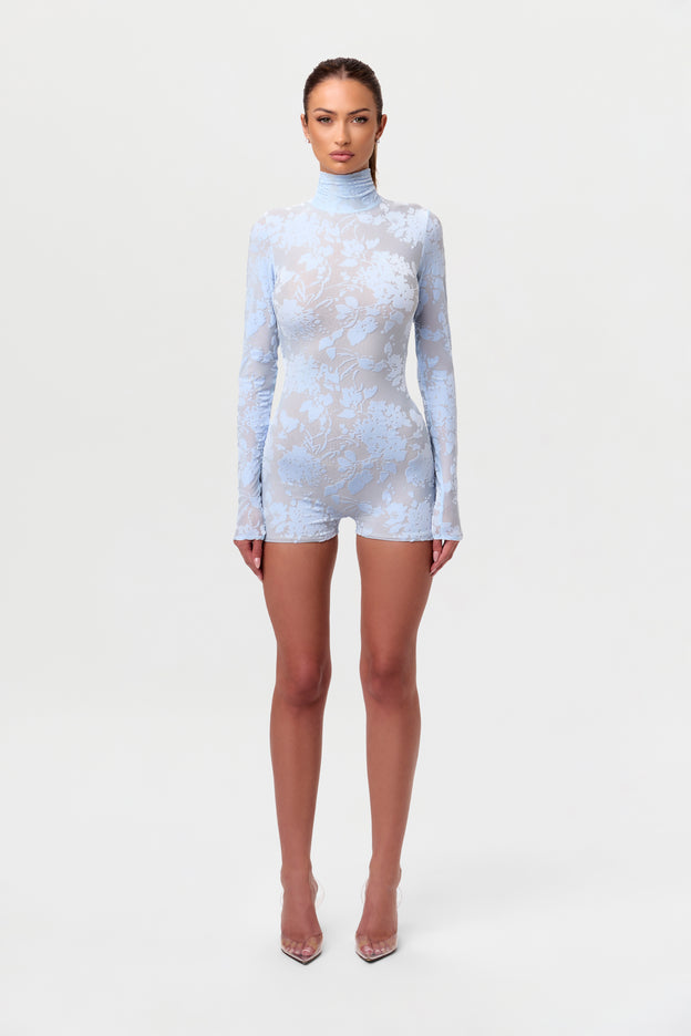 Burnout Print Romper