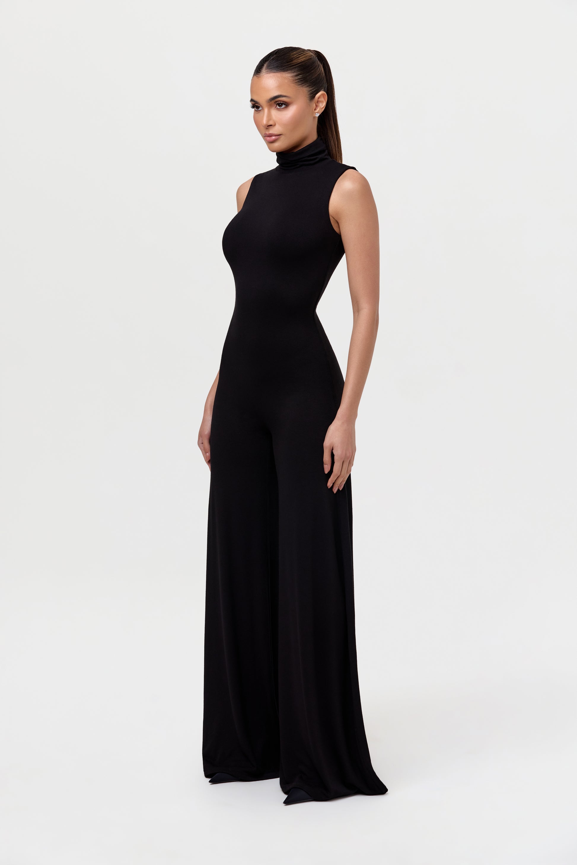 NW Turtleneck Wide-Leg Jumpsuit Petite