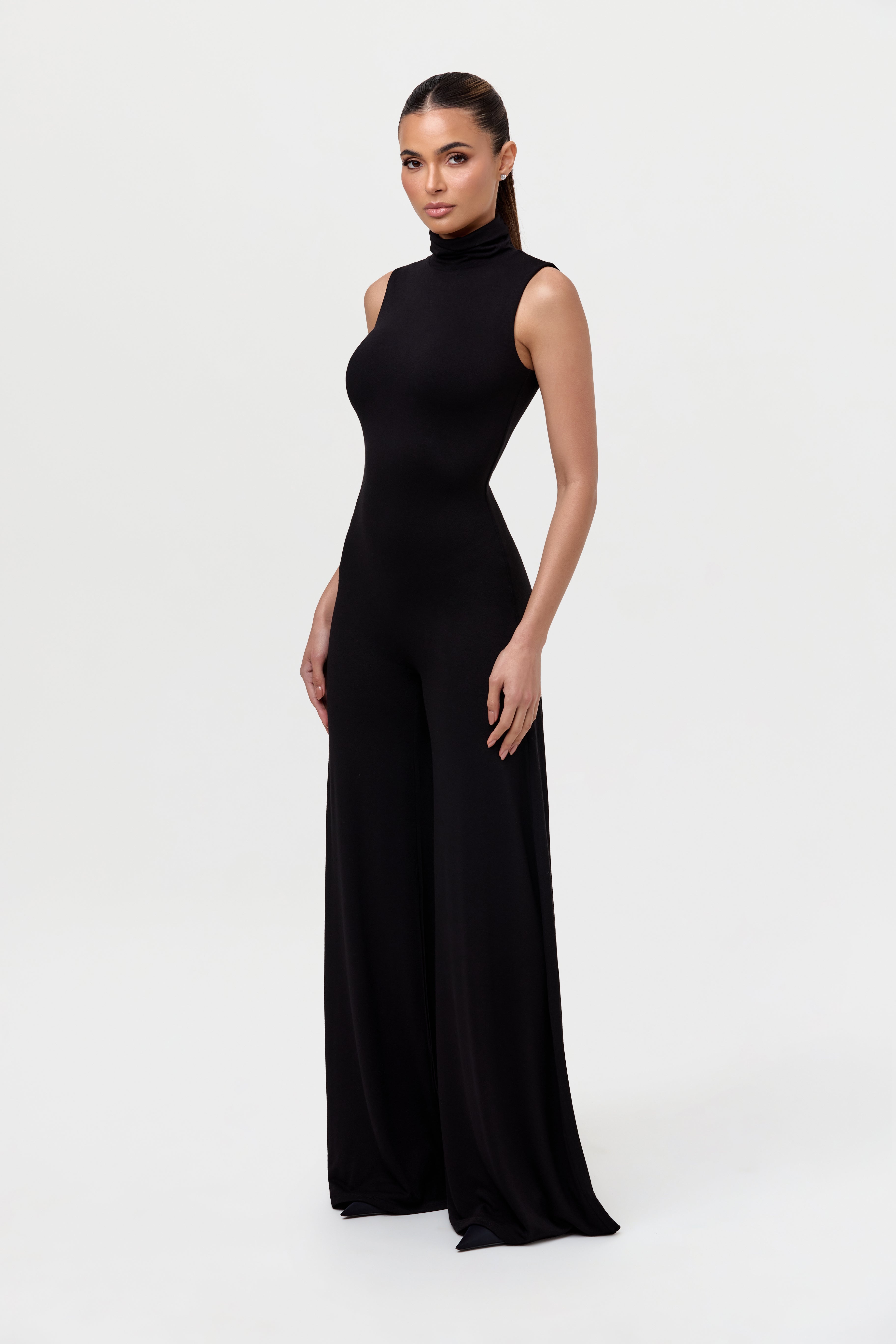 NW Turtleneck Wide-leg Jumpsuit