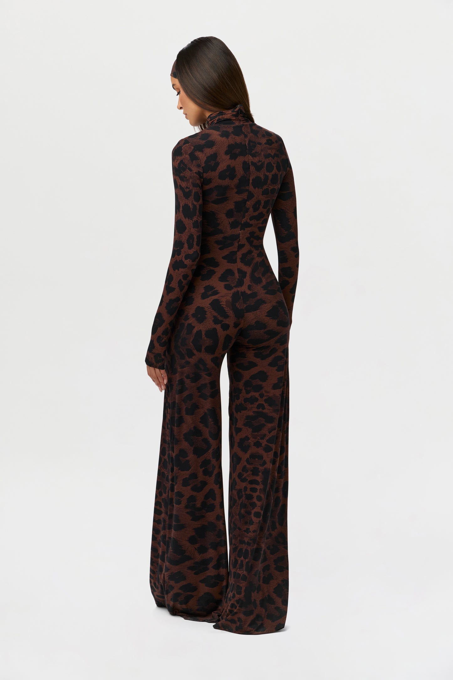 Naked Print Wide-Leg Jumpsuit Petite