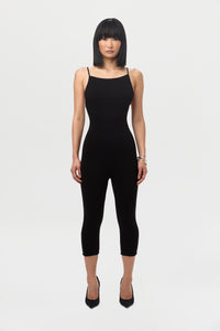 Smooth Open Back Cropped Jumpsuit