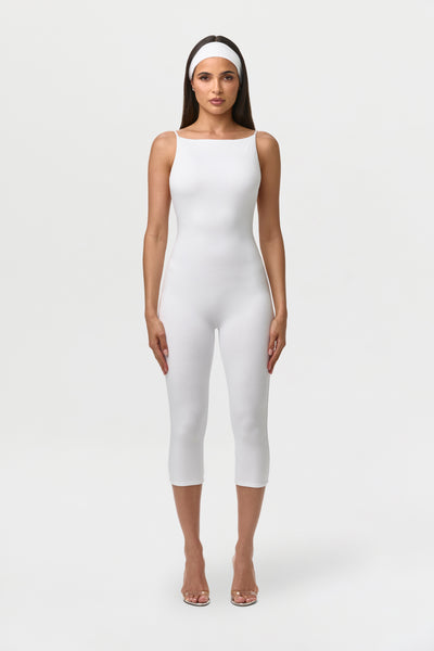 Smooth Open Back Capri Jumpsuit – Naked Wardrobe