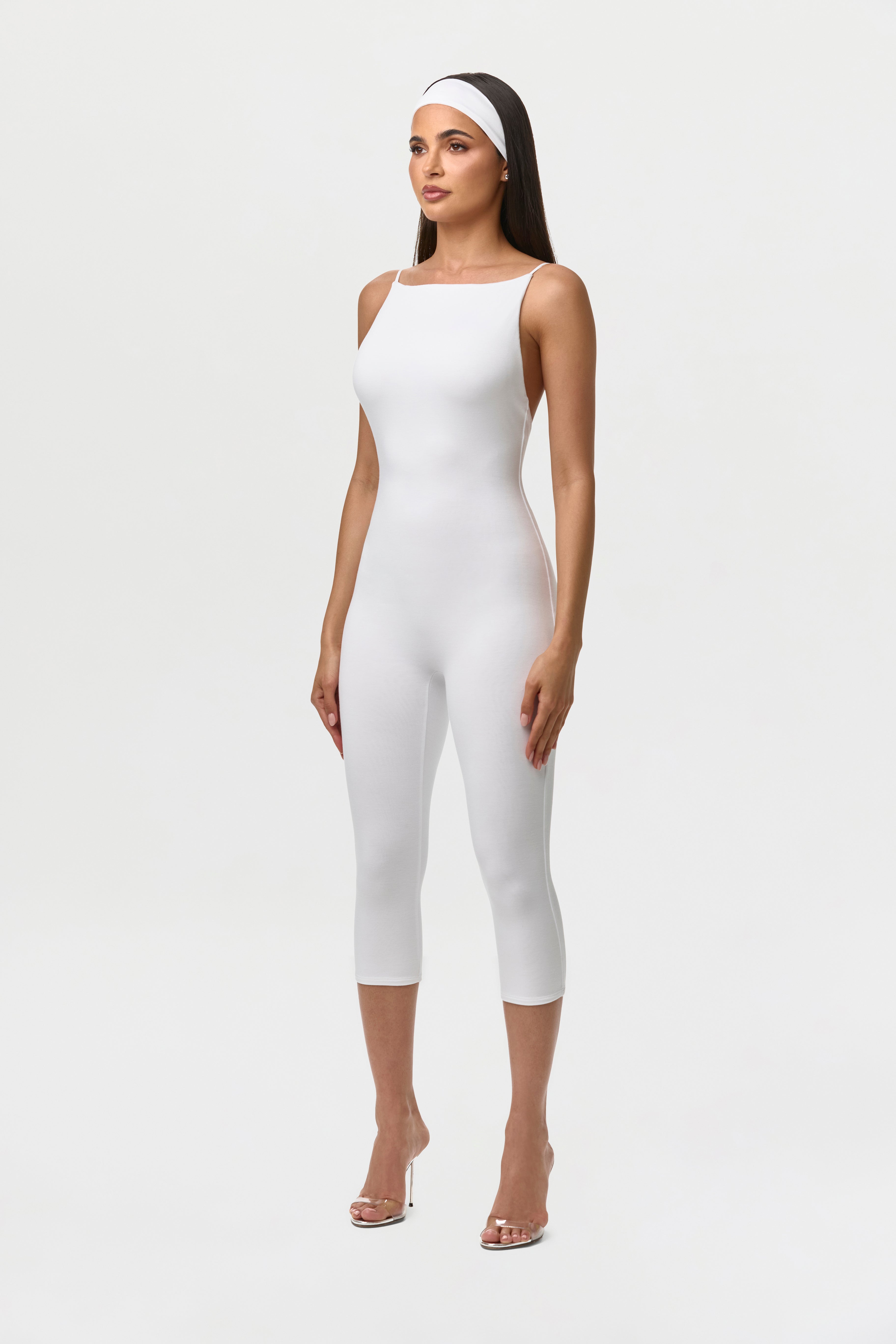 Smooth Open Back Capri Jumpsuit – Naked Wardrobe