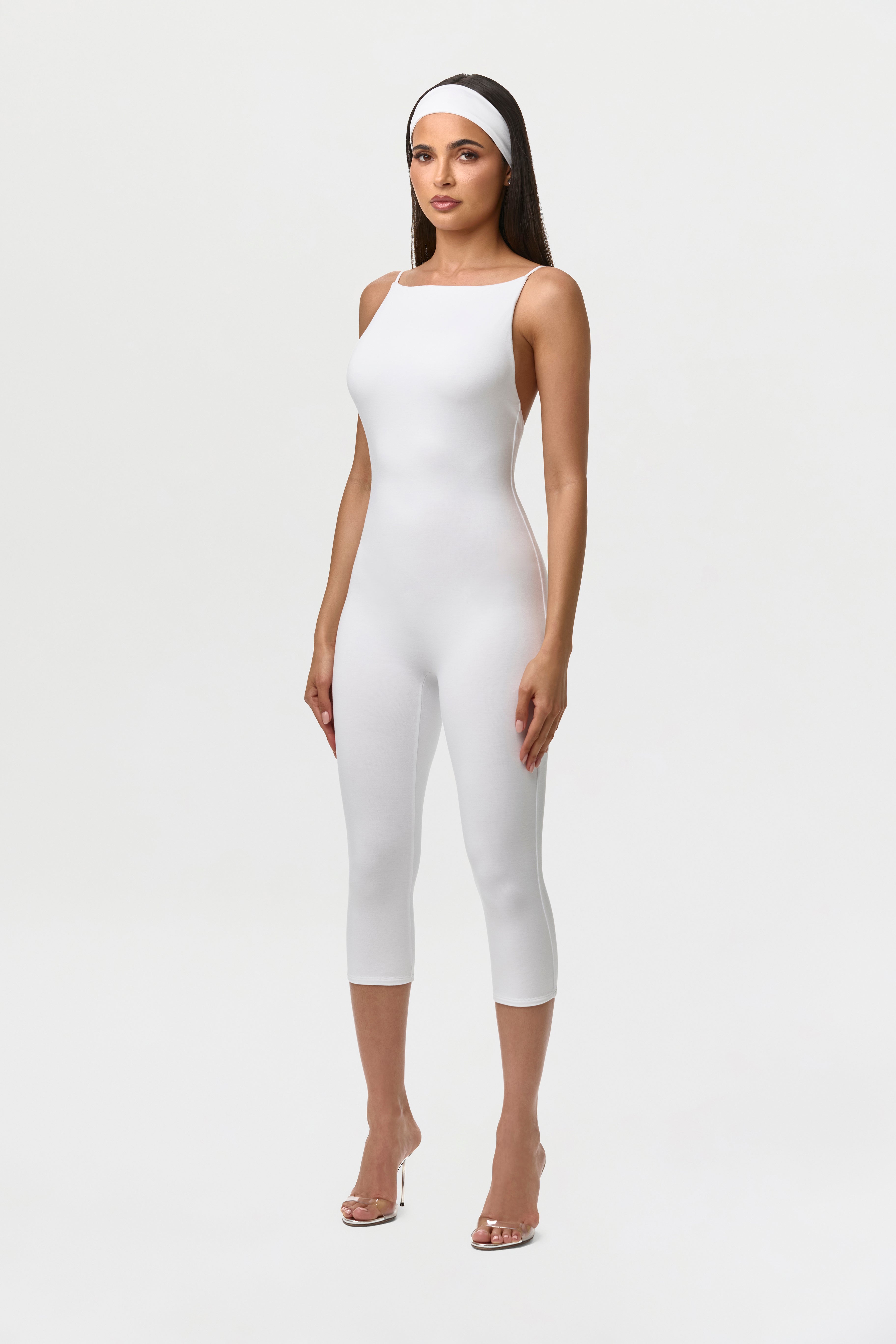 Smooth Open Back Capri Jumpsuit – Naked Wardrobe