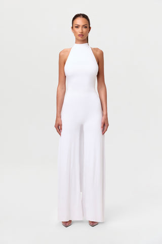 Smooth Halter Wide-leg Jumpsuit