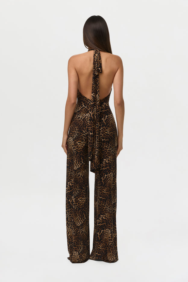 Naked Print Wide Leg Jumpsuit Petite