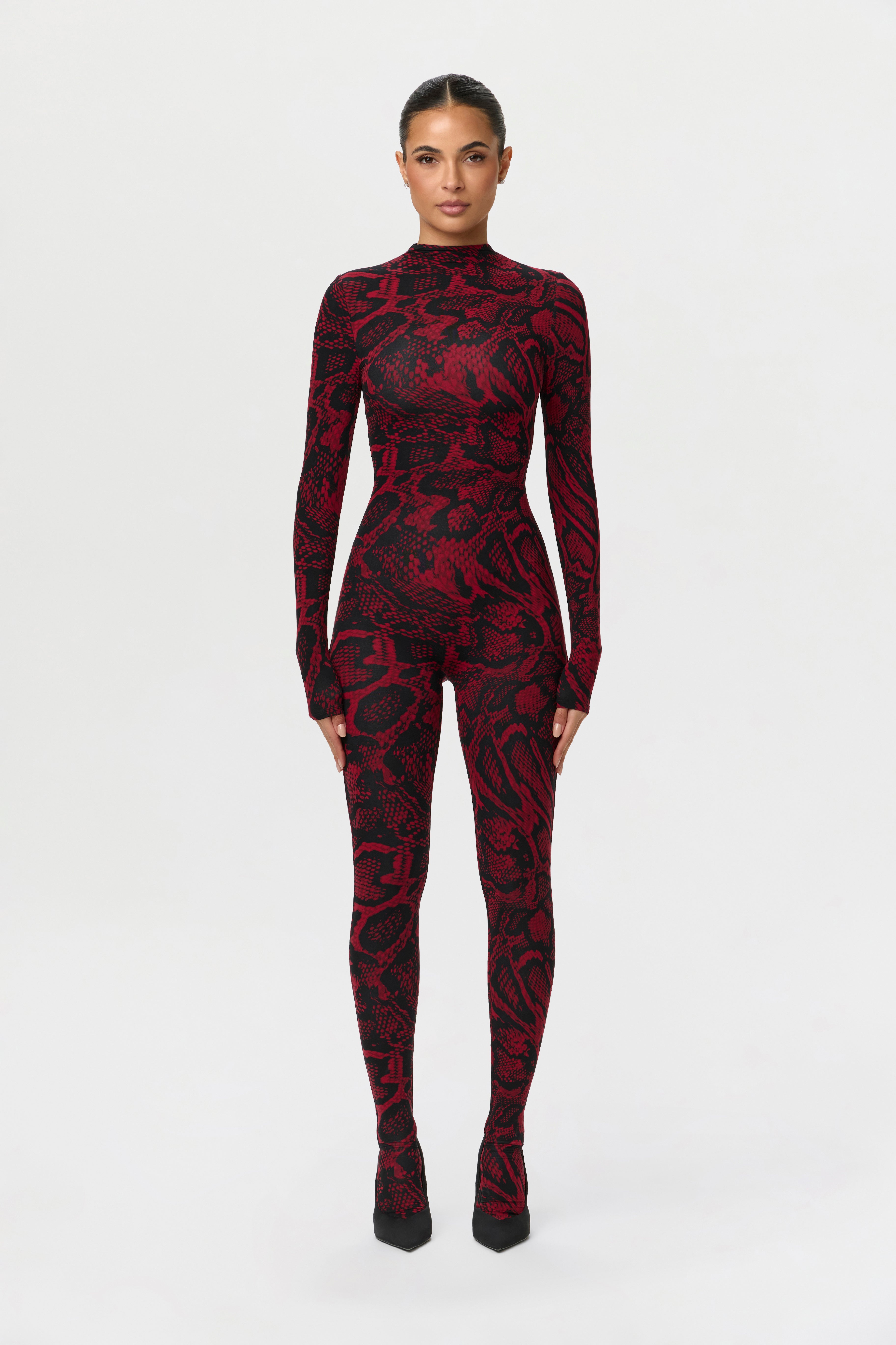 Naked Print Closed Toe Jumpsuit