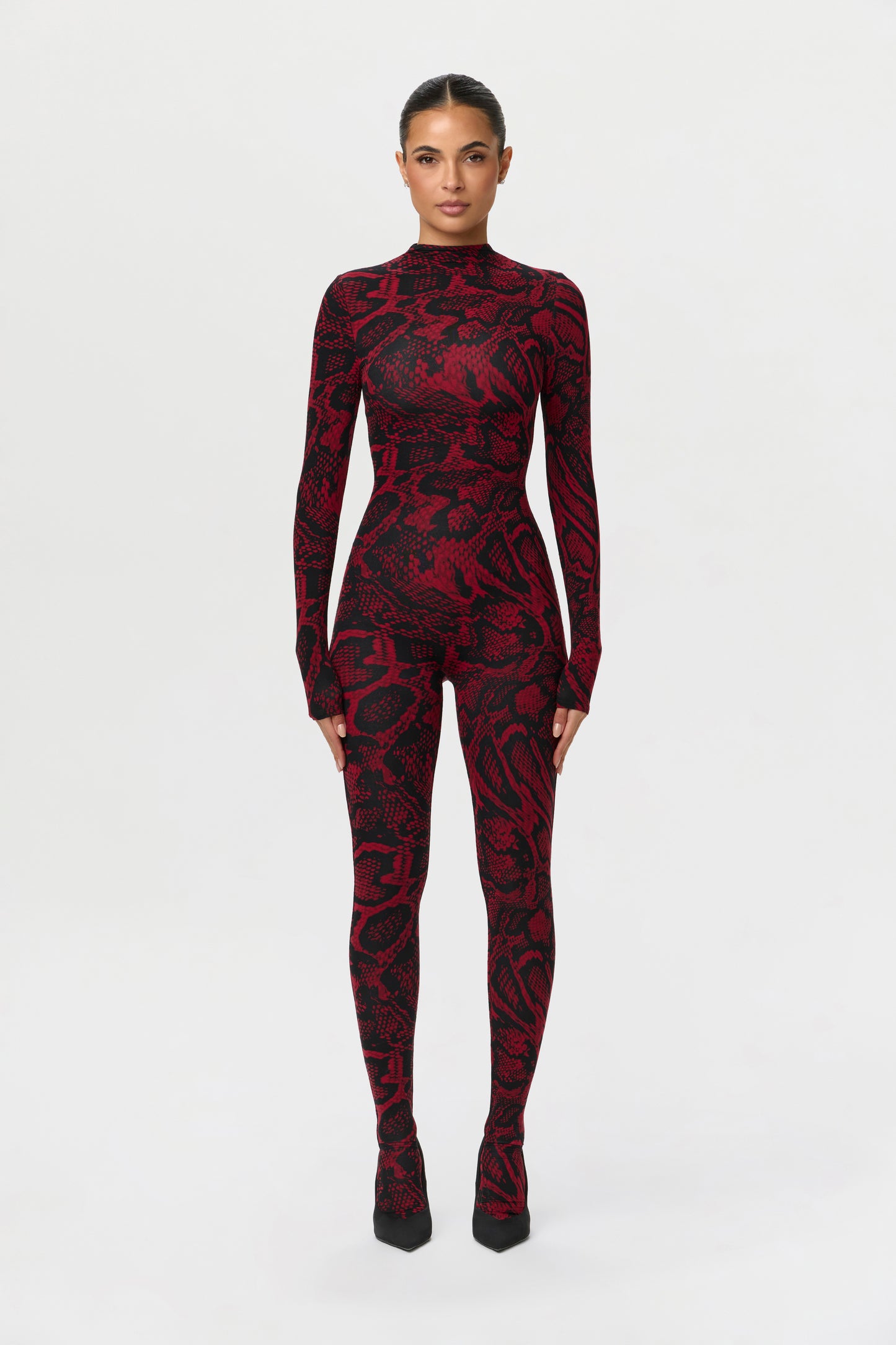 Naked Print Jumpsuit Petite