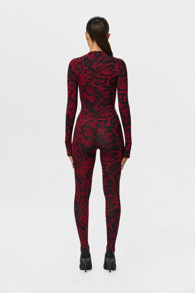 Naked Print Closed Toe Jumpsuit