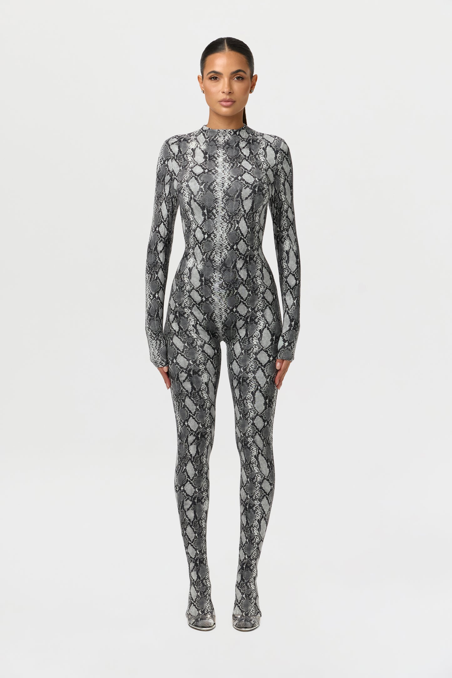 Naked Print Jumpsuit Petite