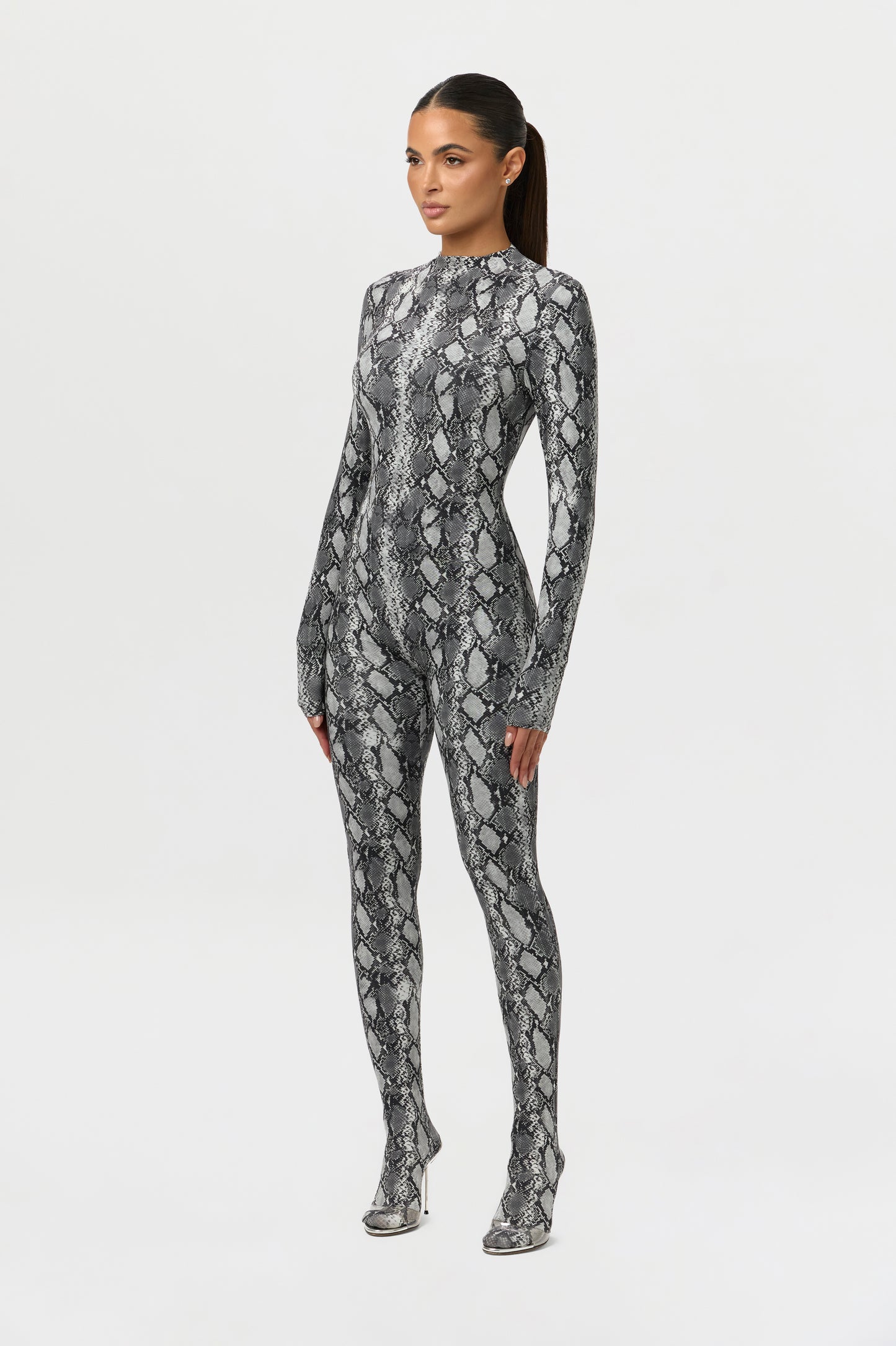 Naked Print Jumpsuit Petite