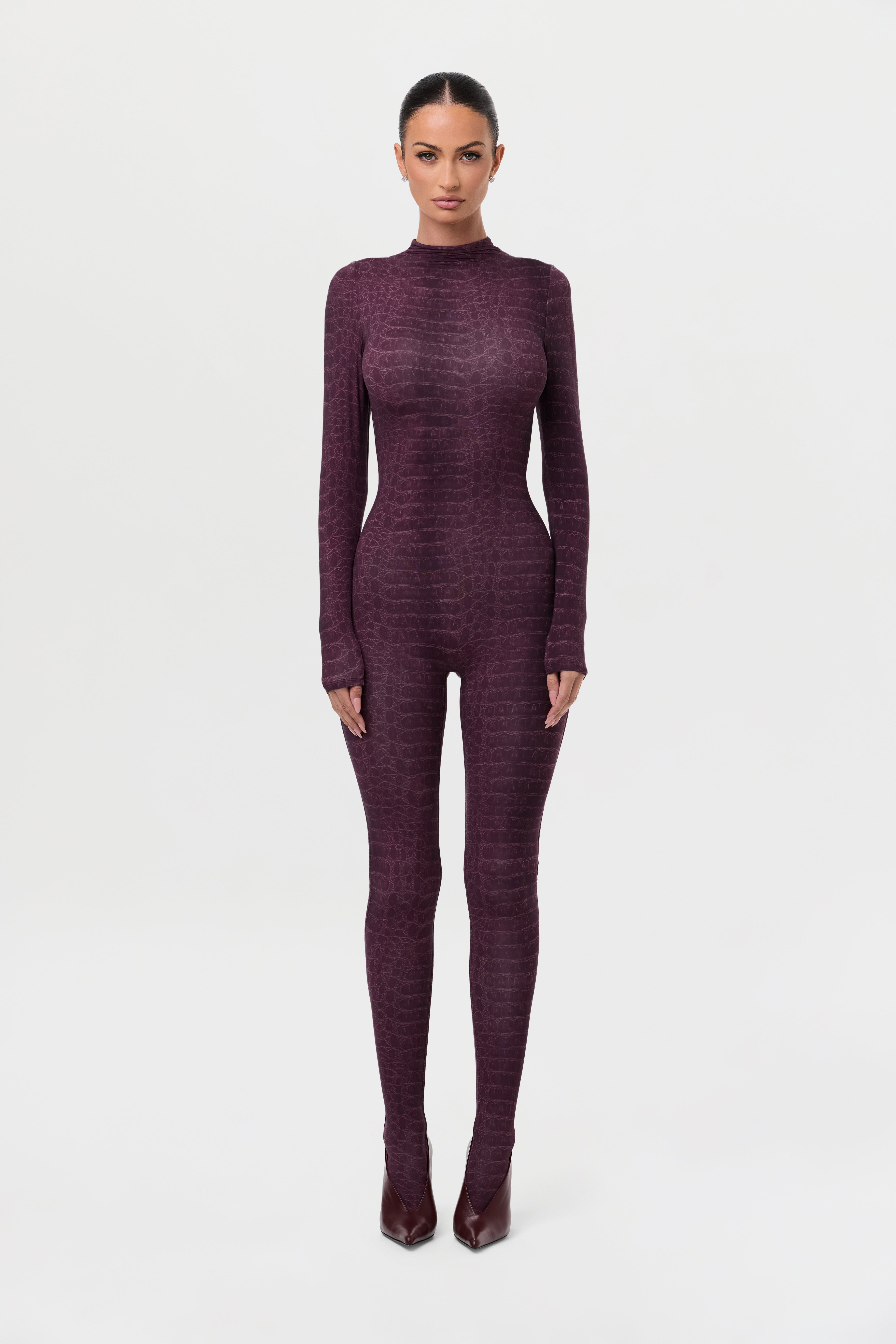 Naked Print Closed Toe Jumpsuit