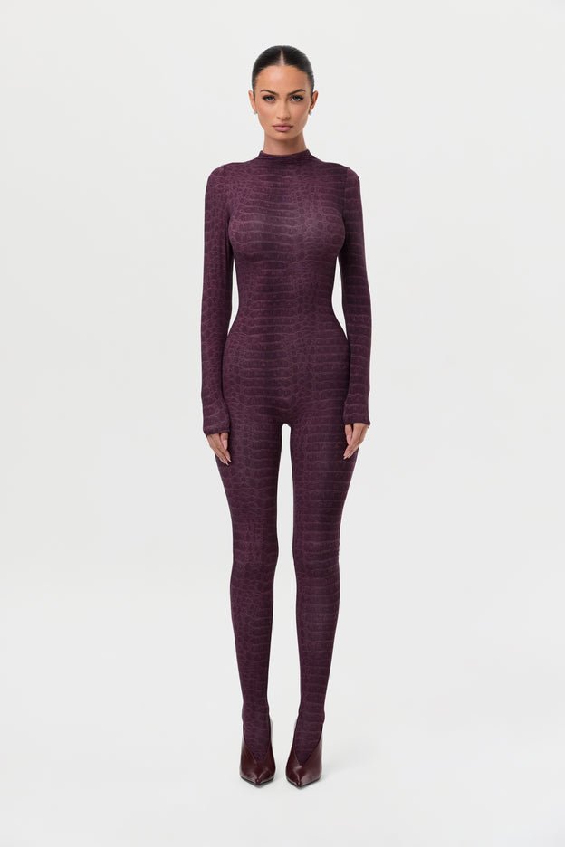 Naked Print Jumpsuit Petite