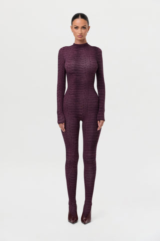 Naked Print Closed Toe Jumpsuit