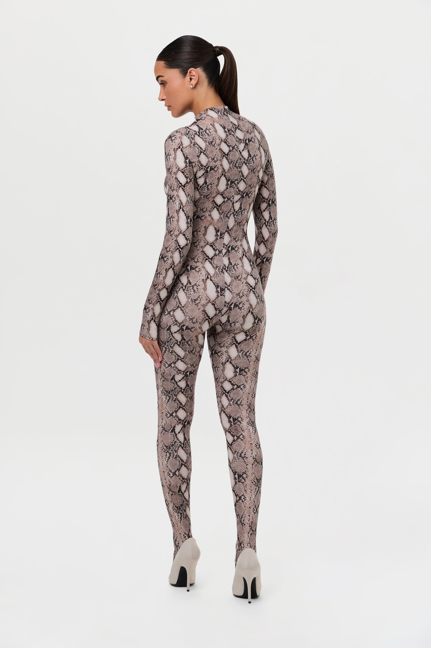Naked Print Closed Toe Jumpsuit