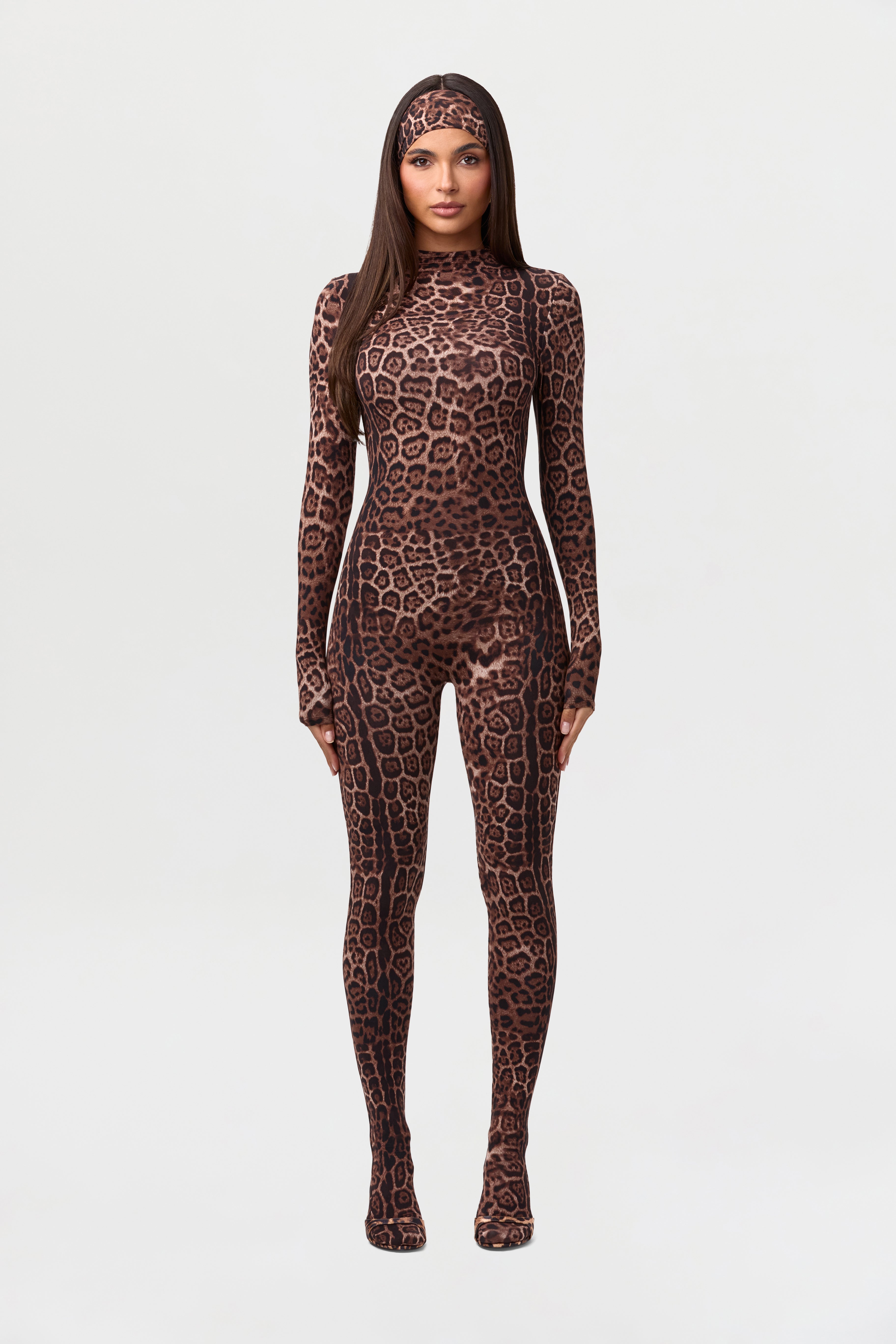 Naked Print Closed Toe Jumpsuit Petite