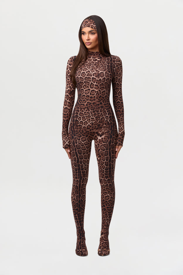 Naked Print Closed Toe Jumpsuit Petite