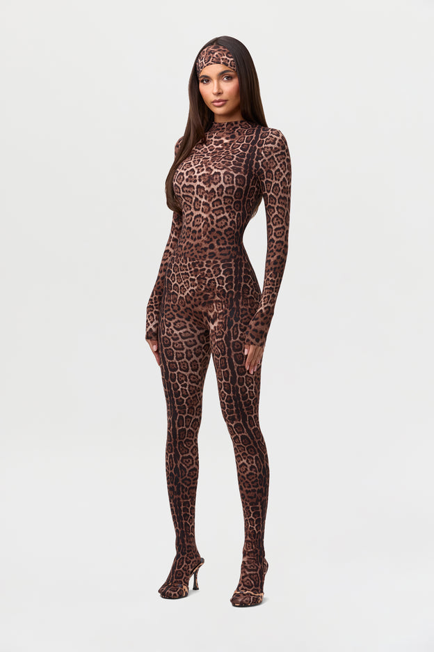 Naked Print Closed Toe Jumpsuit Petite