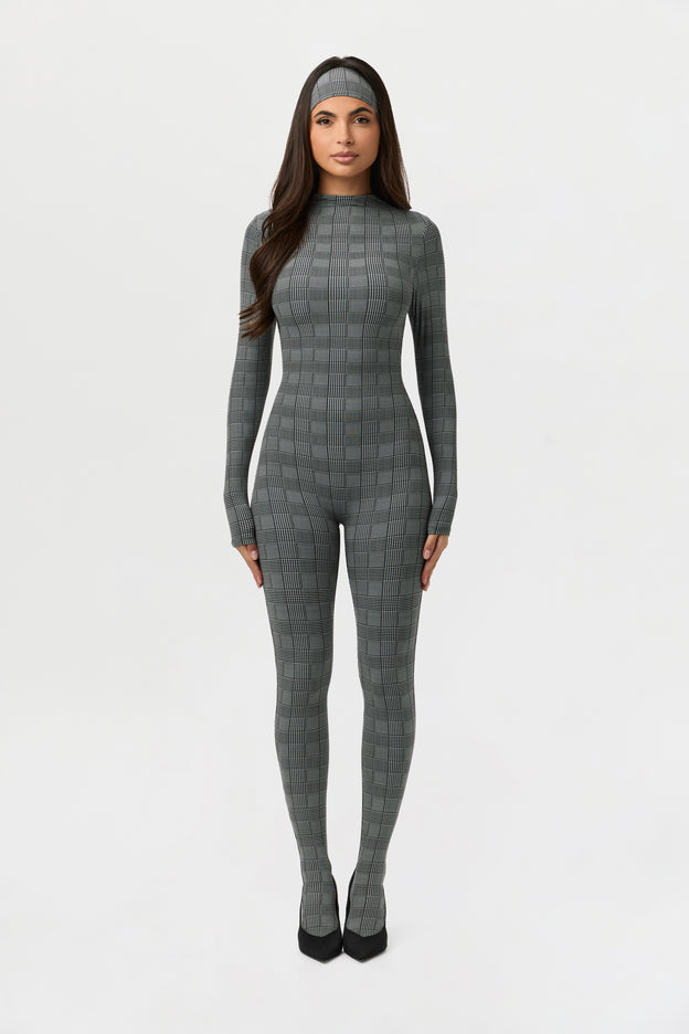 Naked Print Closed Toe Jumpsuit Petite