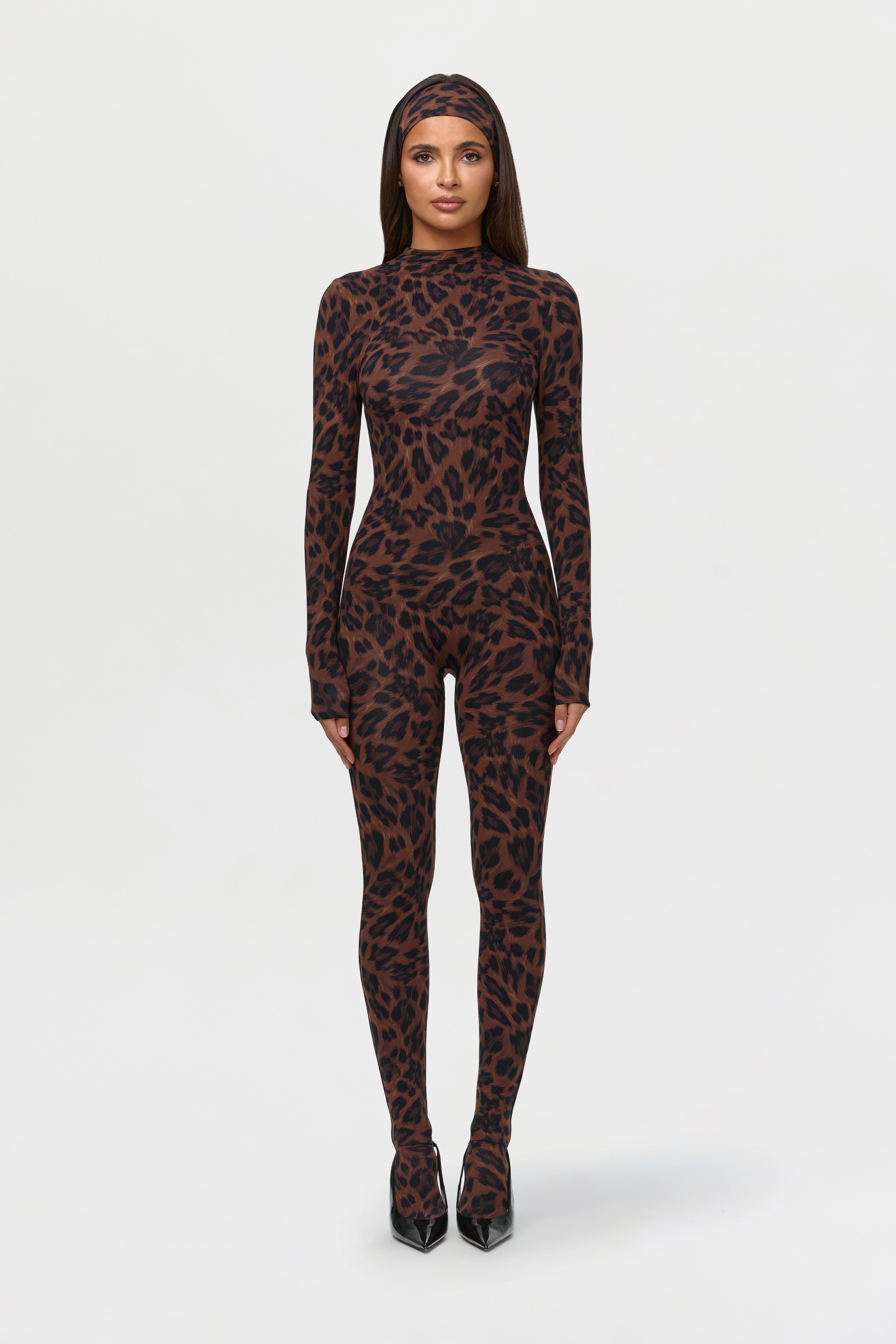 Naked Print Closed Toe Jumpsuit