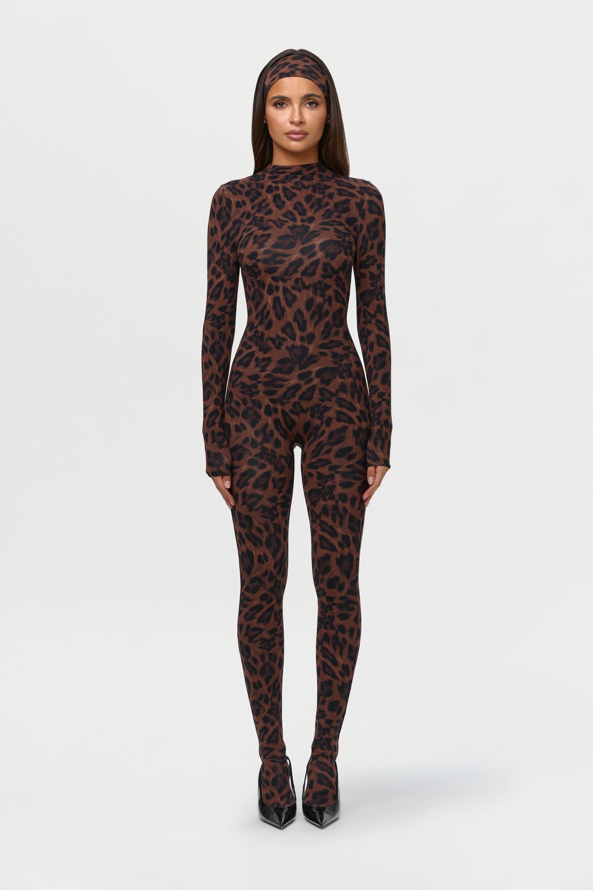Naked Print Closed Toe Jumpsuit Petite