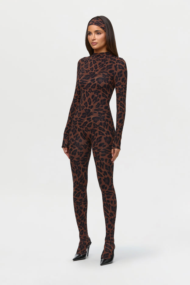 Naked Print Closed Toe Jumpsuit