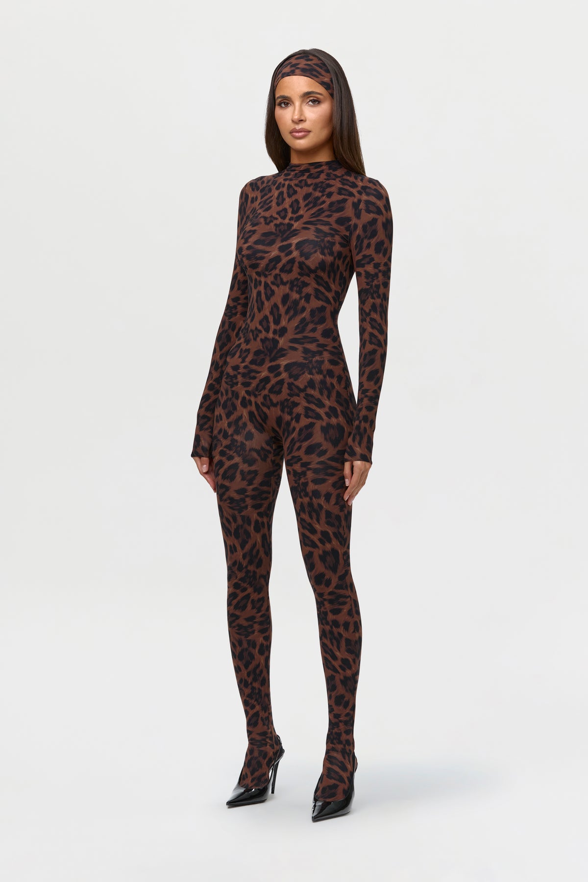 Naked Print Closed Toe Jumpsuit