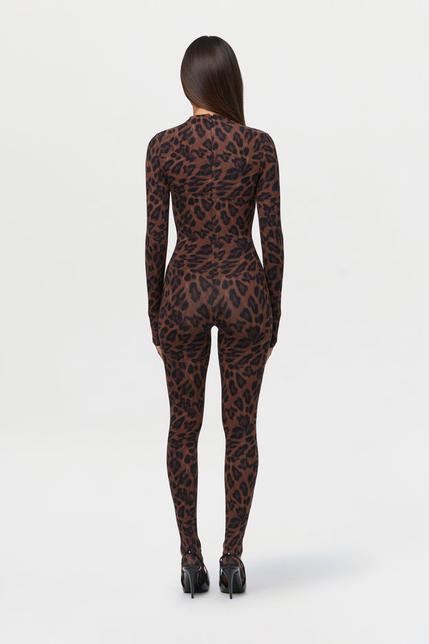 Naked Print Closed Toe Jumpsuit Petite