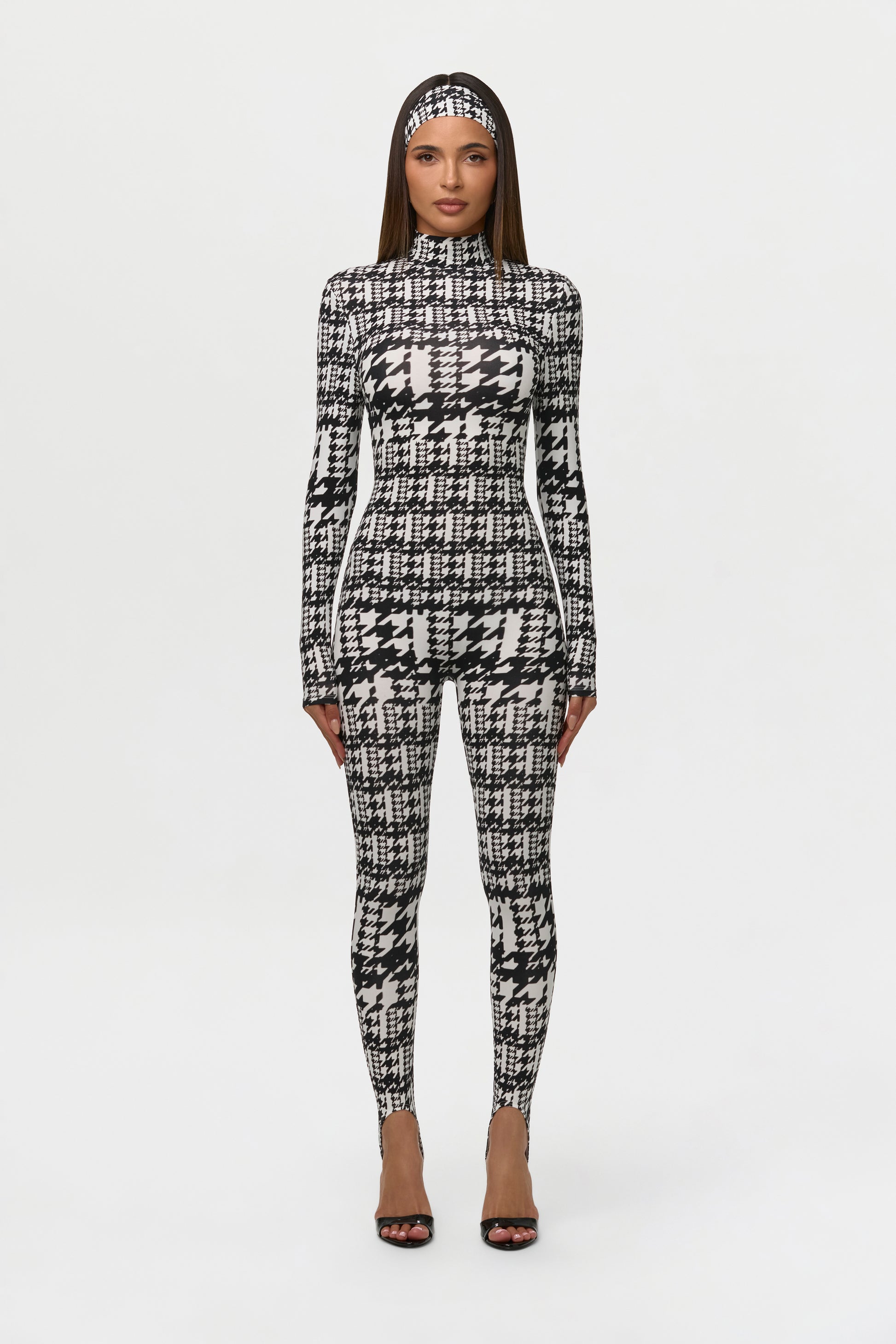 Naked Print Stirrup Jumpsuit Petite