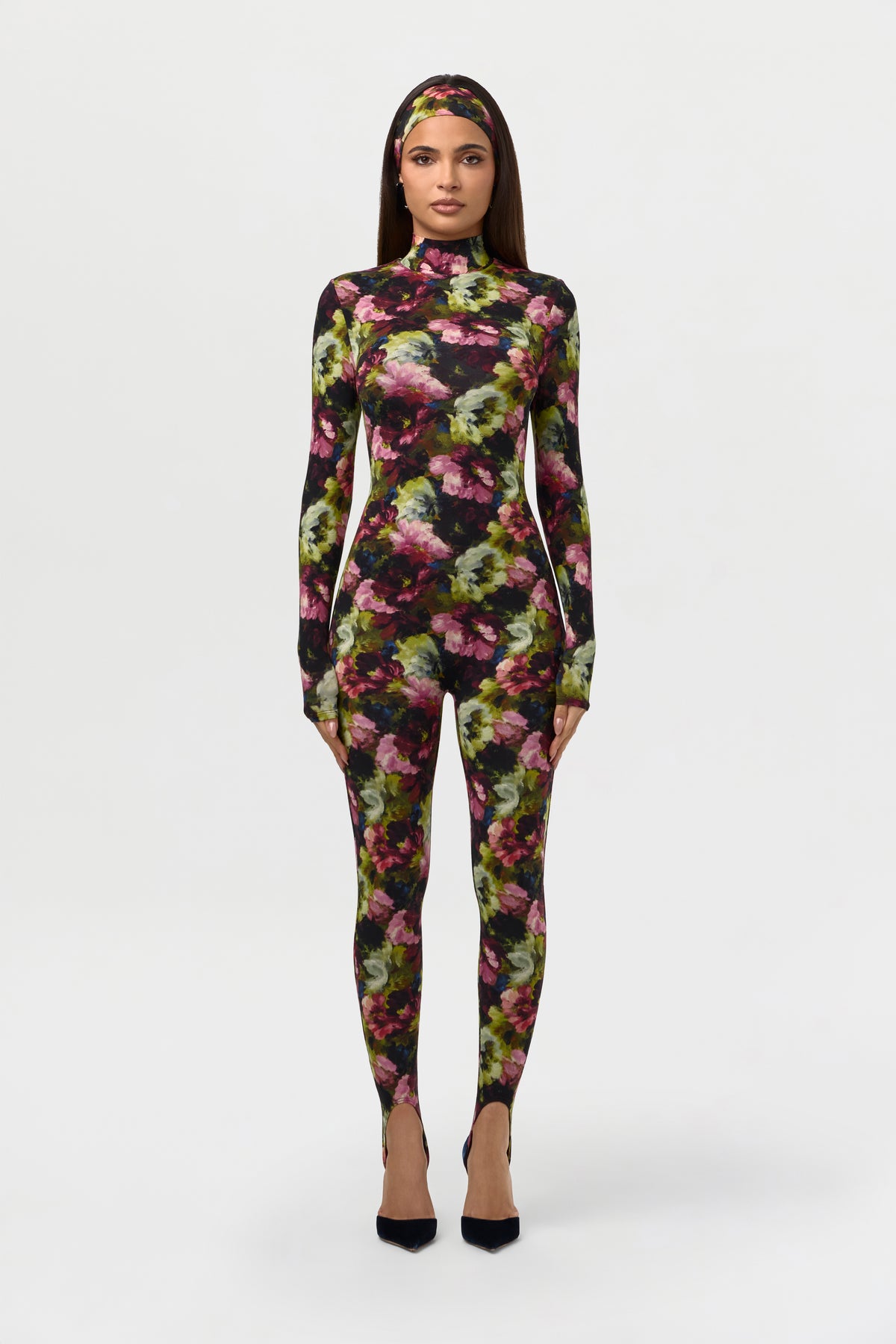 Naked Print Stirrup Jumpsuit