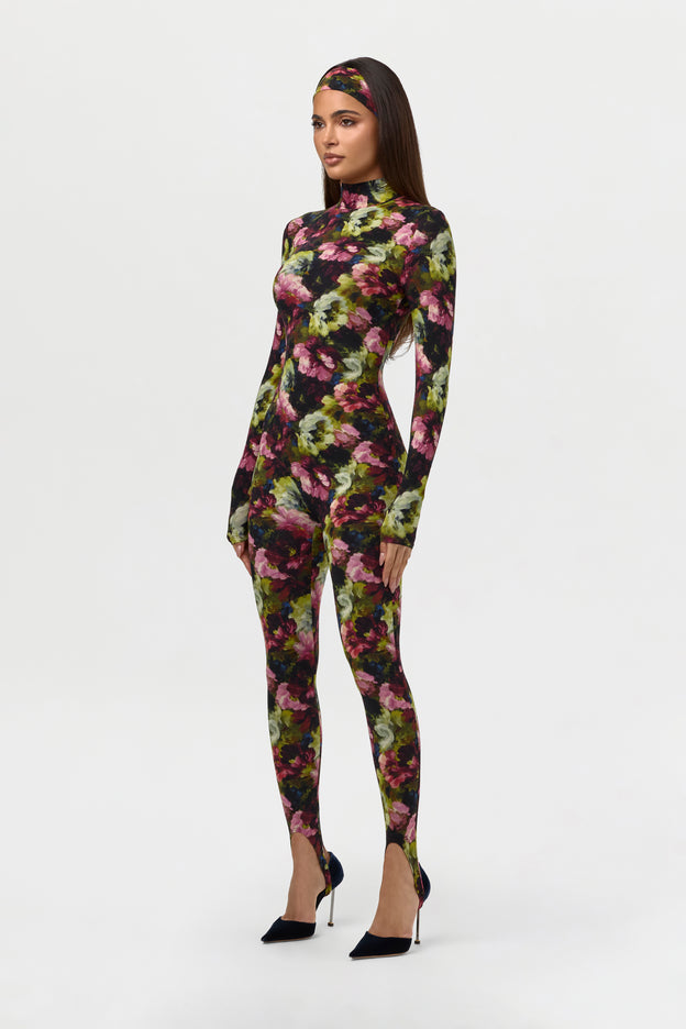 Naked Print Stirrup Jumpsuit