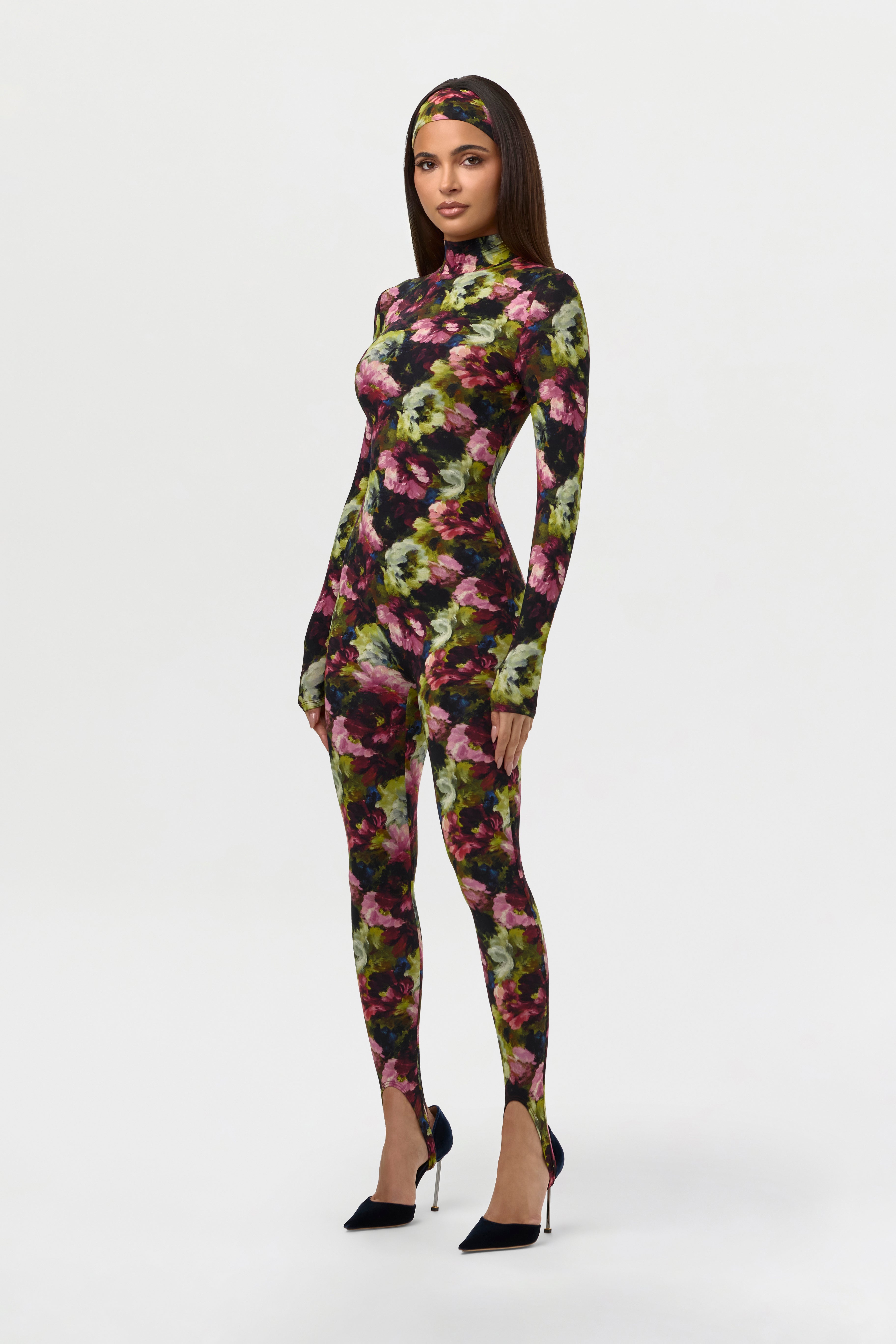 Naked Print Stirrup Jumpsuit