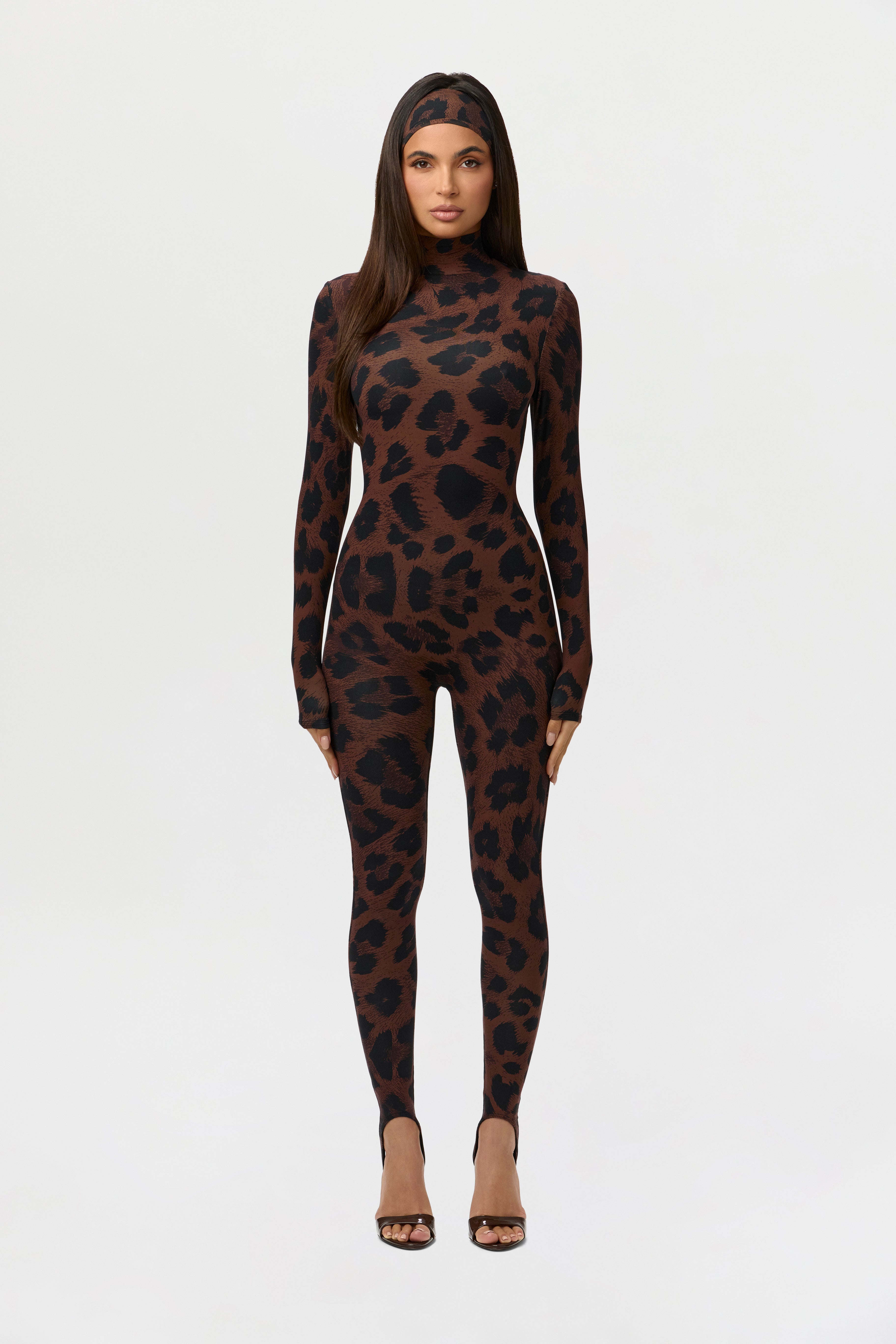 Naked Print Stirrup Jumpsuit Petite