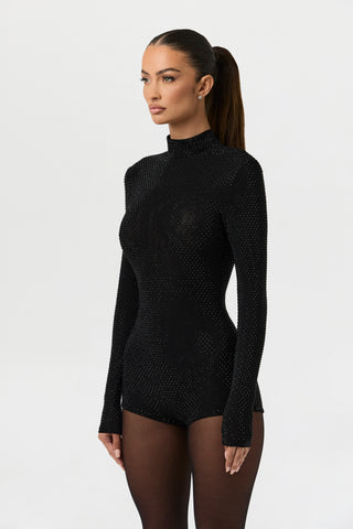 Crystal Turtleneck Romper