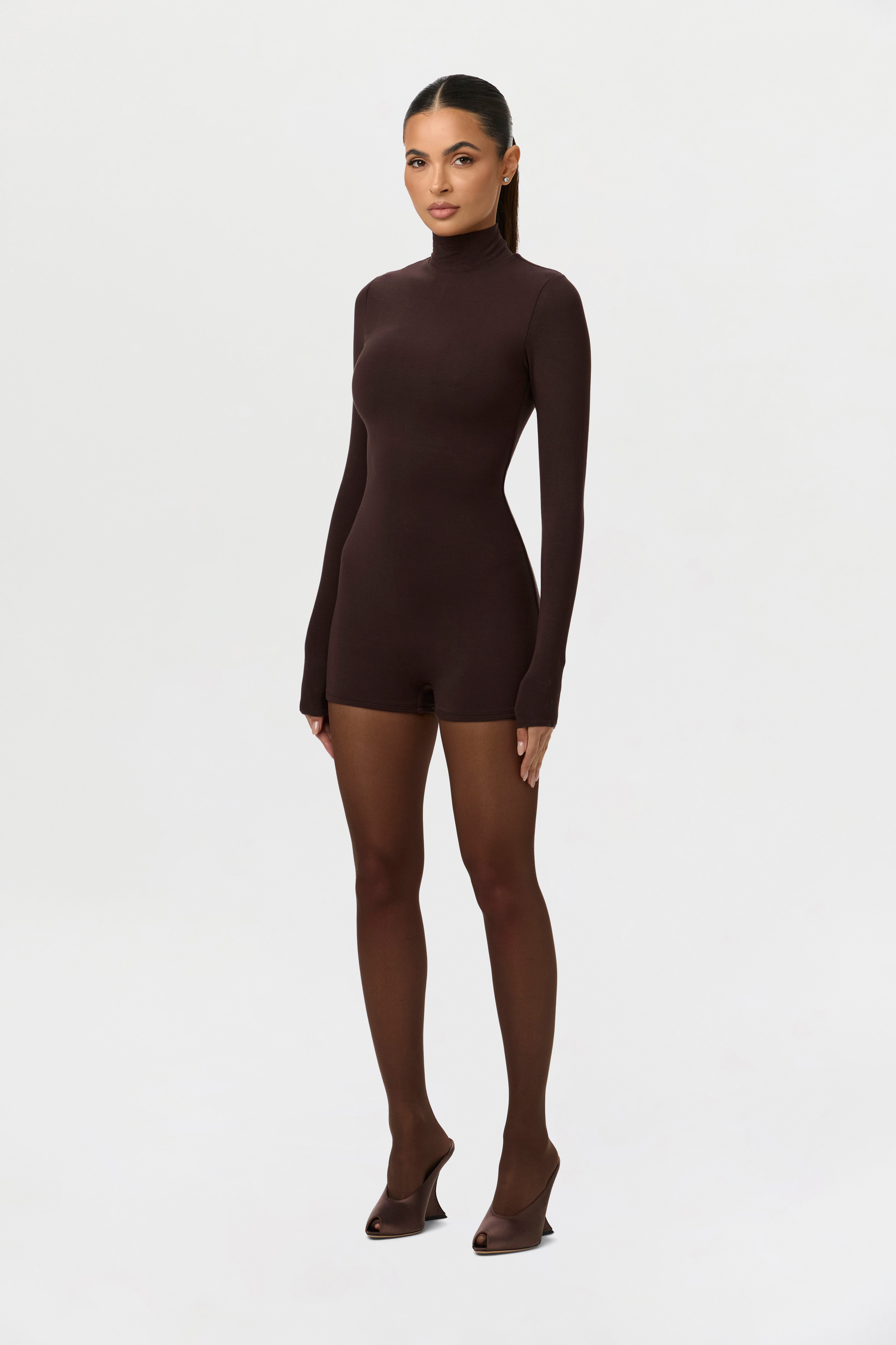 Butter Turtleneck Contour Romper – Naked Wardrobe