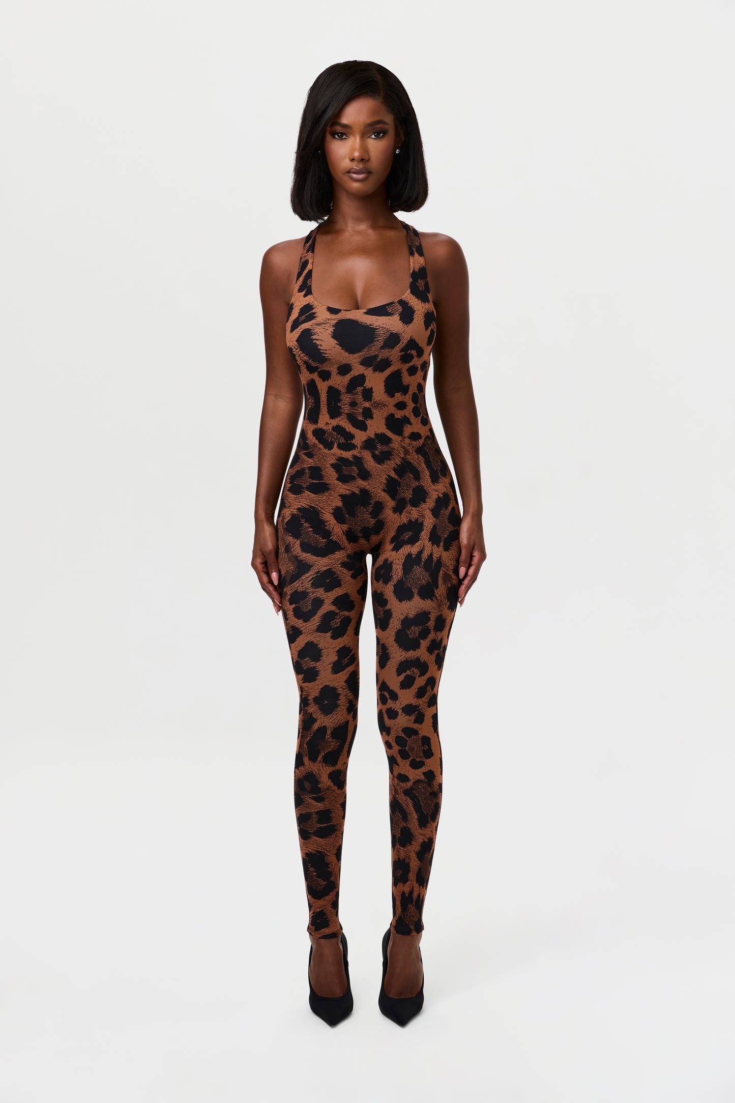 Naked Print Racerback Jumpsuit