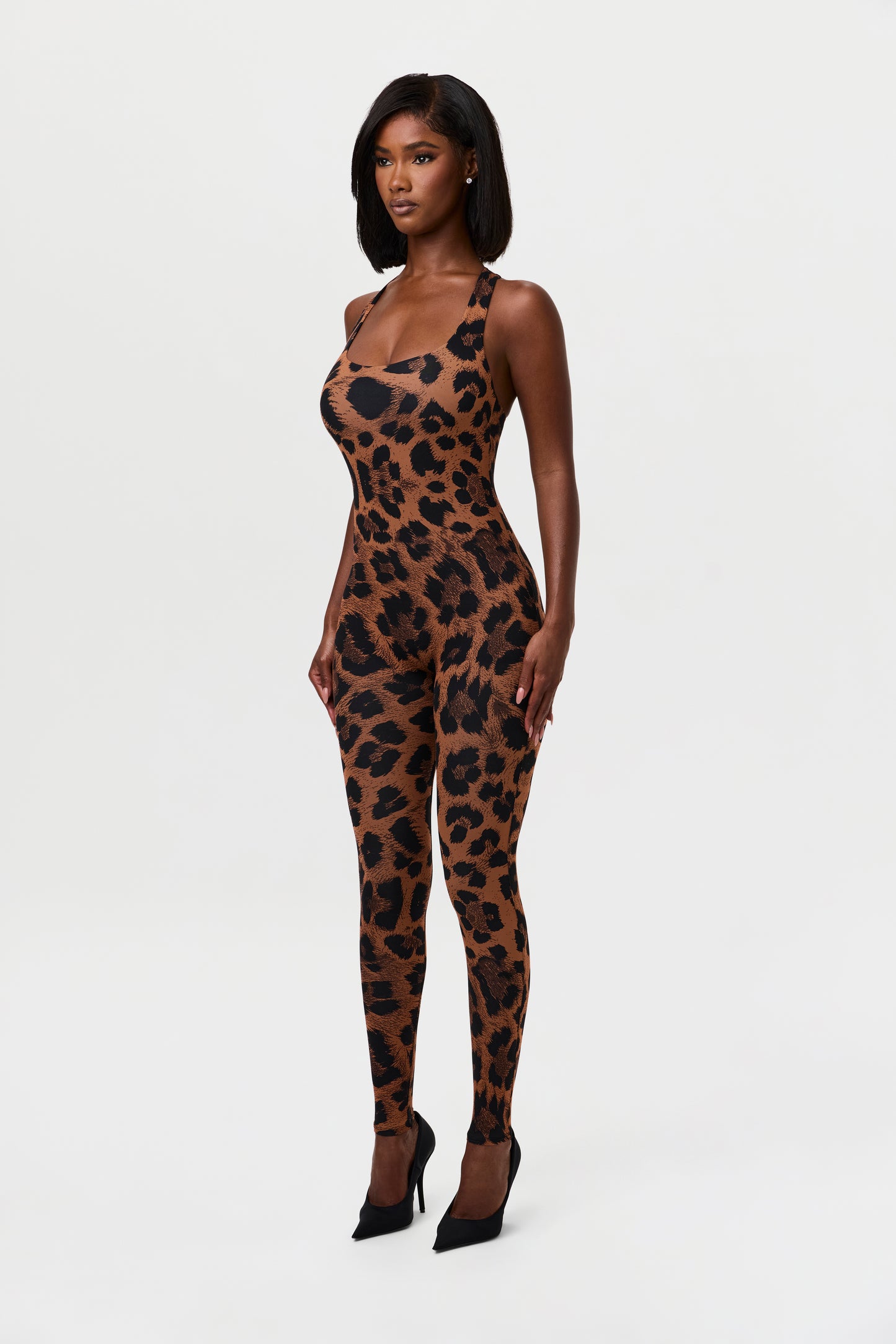 Naked Print Racerback Jumpsuit