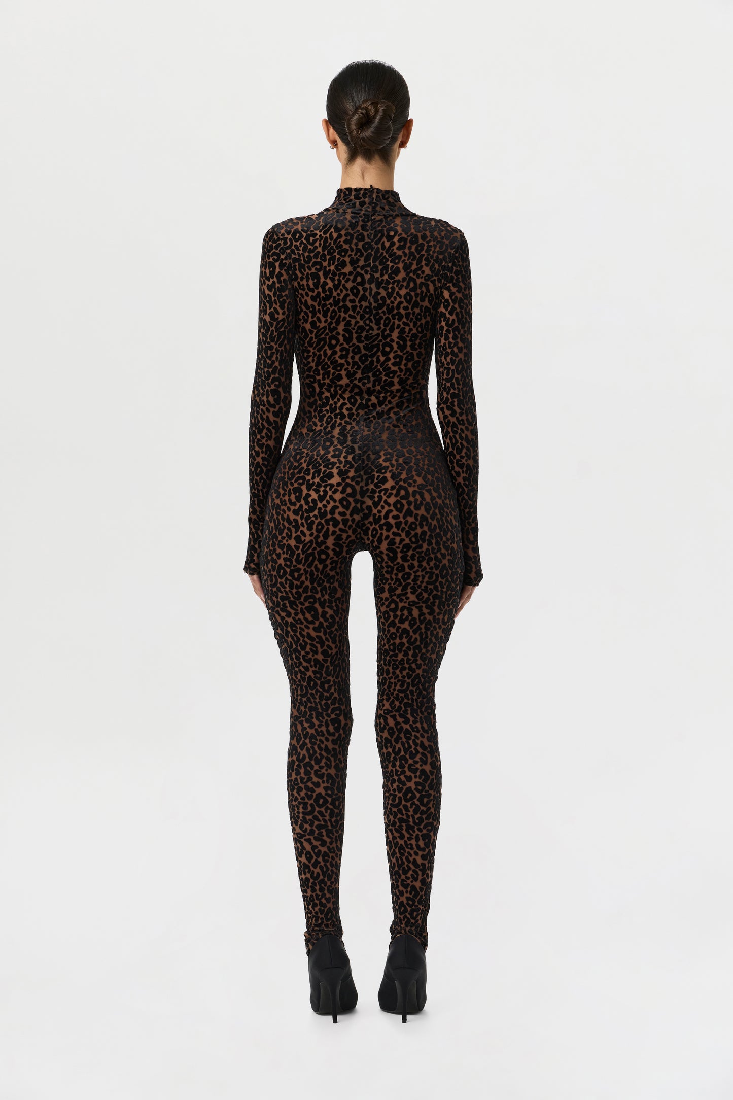Burnout Leopard Stirrup Jumpsuit