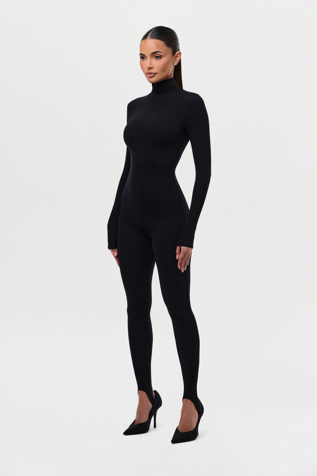 Naked Turtleneck Jumpsuit with Stirrup