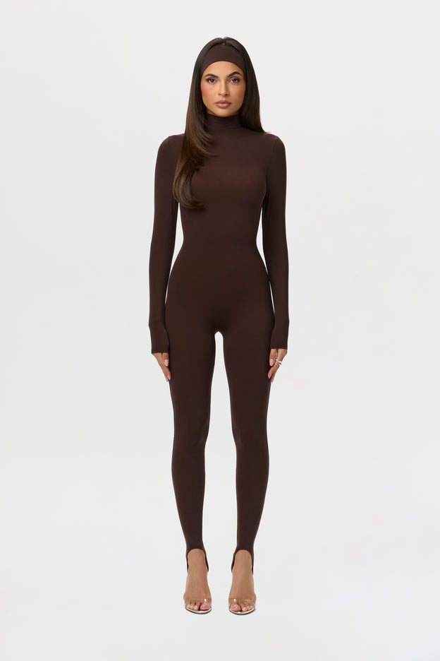 Naked Turtleneck Jumpsuit with Stirrup
