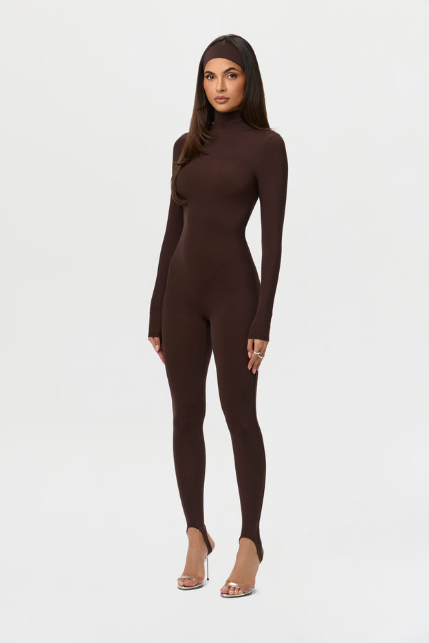 Naked Turtleneck Jumpsuit with Stirrup