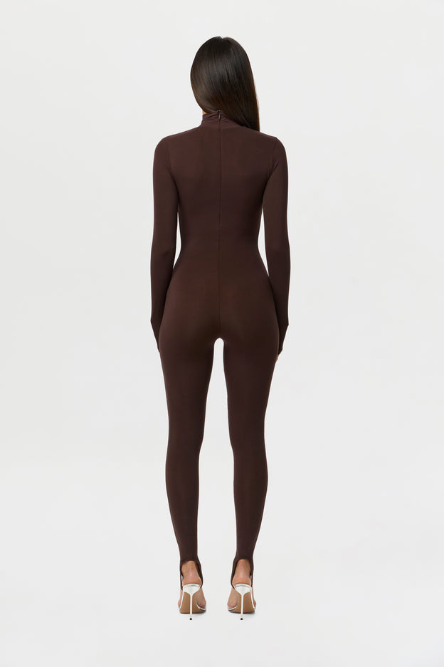 Naked Turtleneck Jumpsuit with Stirrup