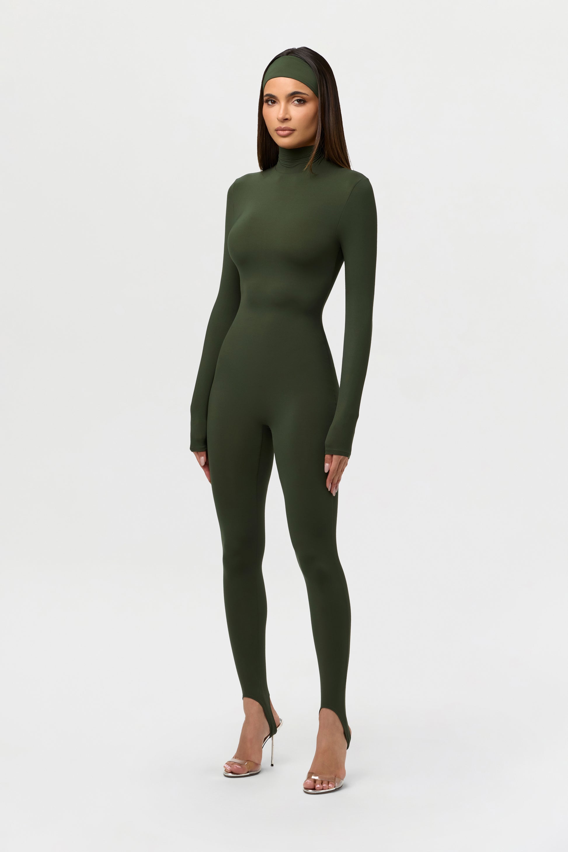 Naked Turtleneck Stirrup Jumpsuit