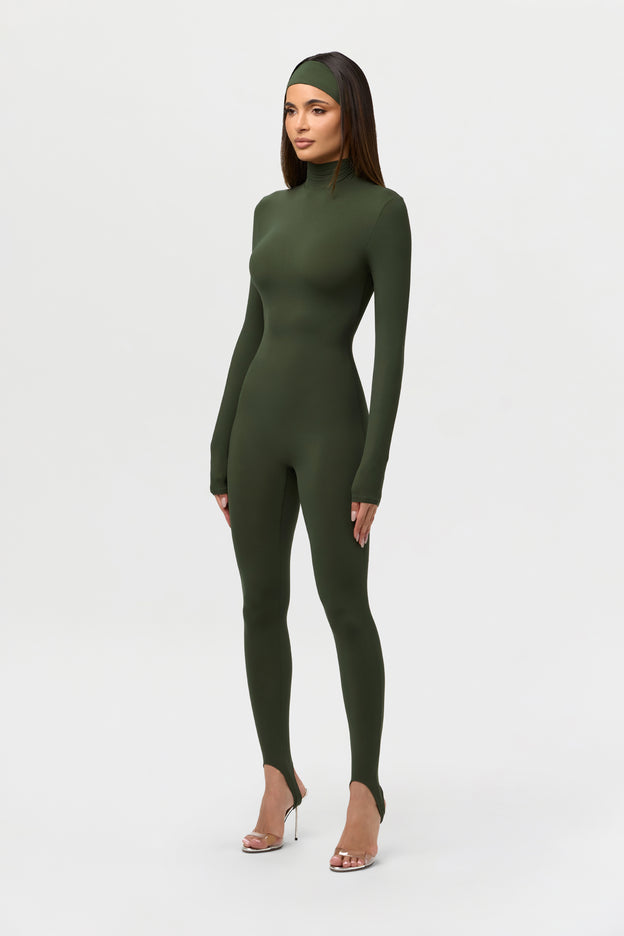 Naked Turtleneck Jumpsuit with Stirrup Petite