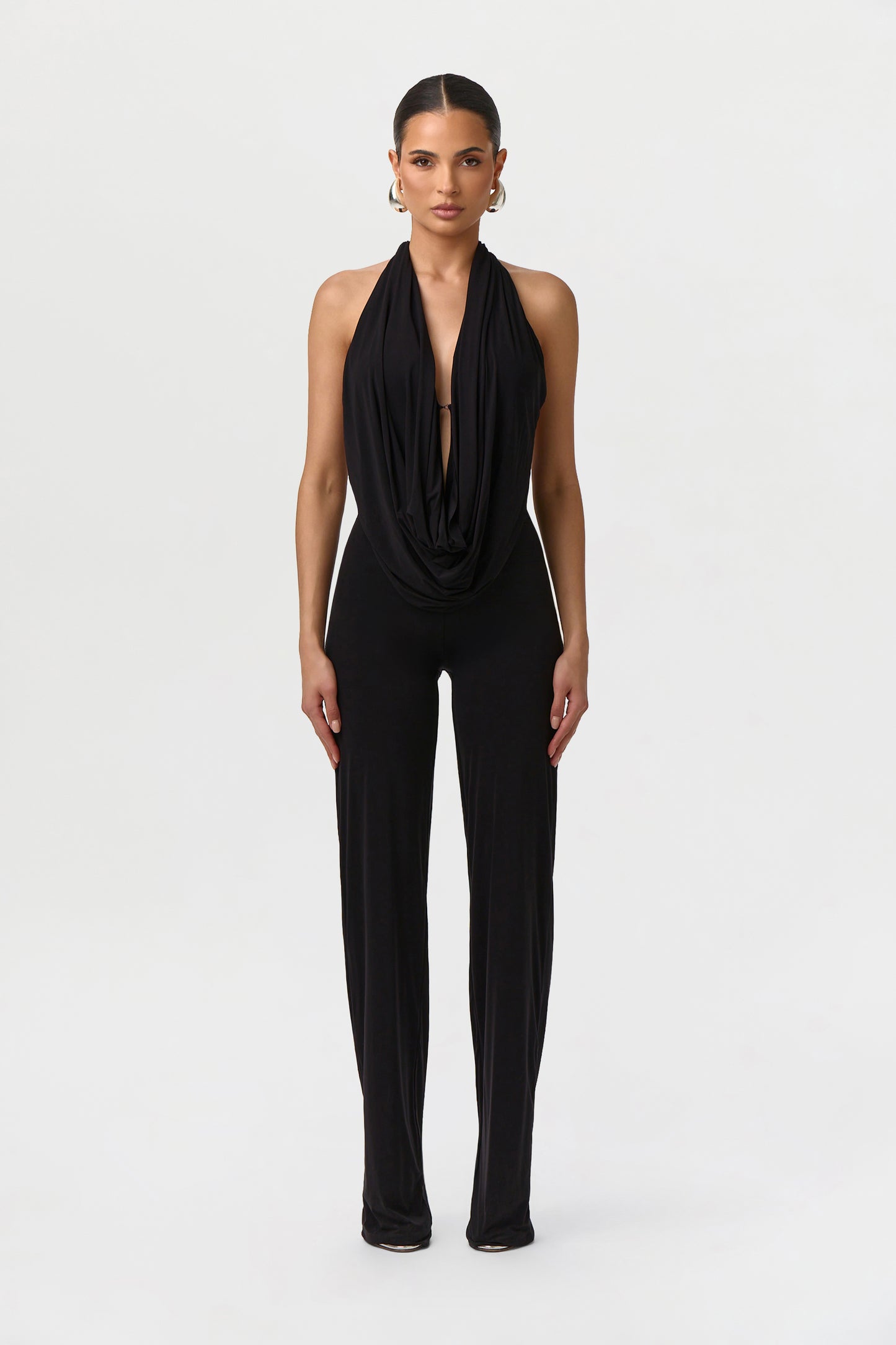 Naked Cowl Halter Jumpsuit