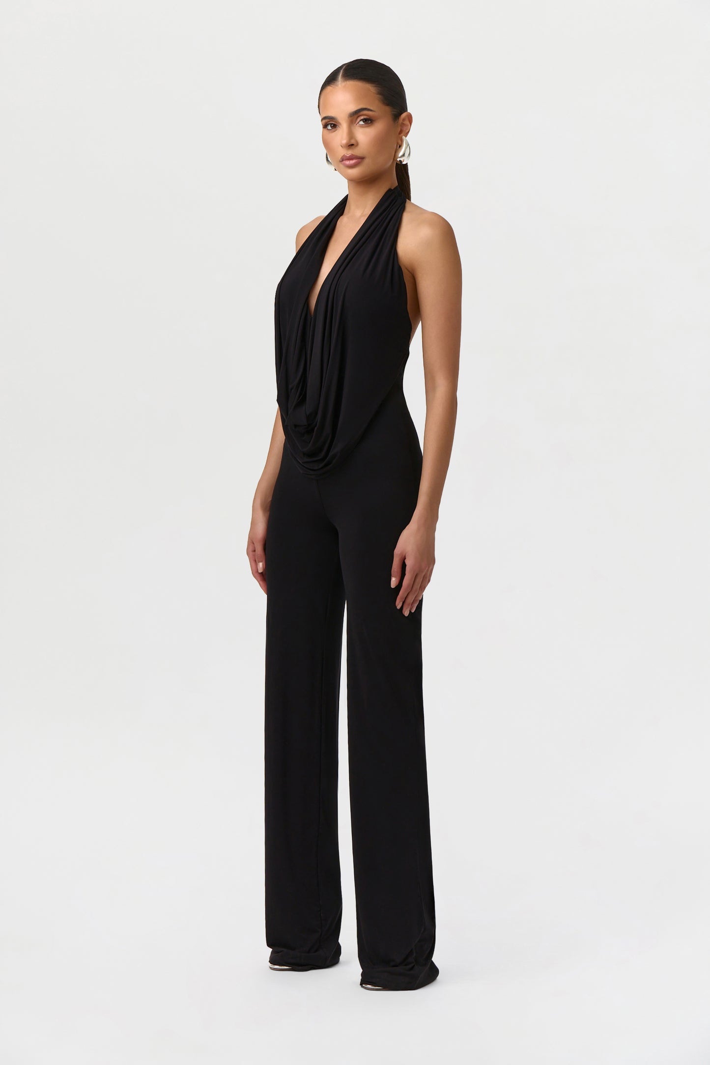 Naked Cowl Halter Jumpsuit