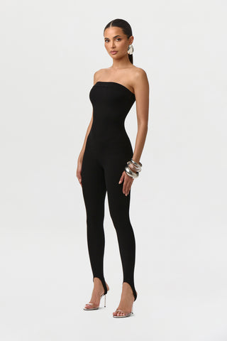 Snatched Tube Stirrup Jumpsuit