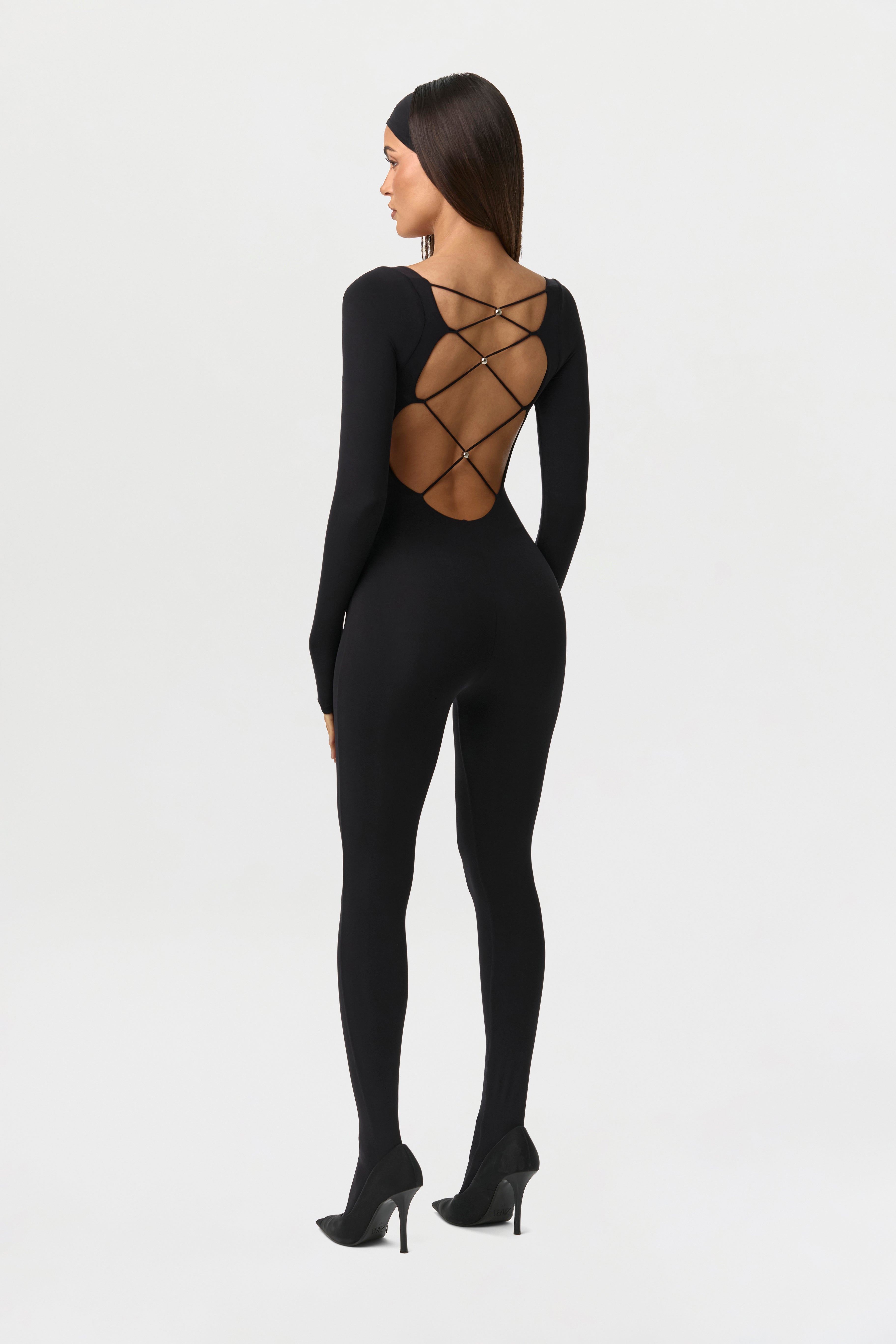 Naked Open Back Closed Toe Jumpsuit